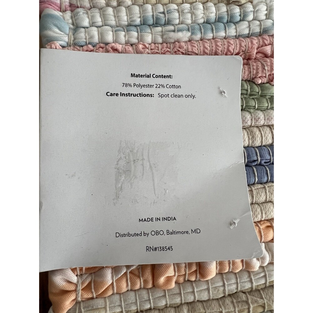 NWT Chindi Rag Rug 27" x 45" Boho Farmhouse Rustic Accent Throw Rug Pastel Color - Picture 8 of 10